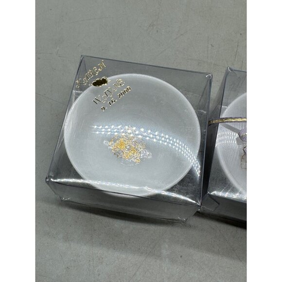 Mini White Ceramic Souvenir Bowls With Gold Detail & Clear Gift Boxes READ - Picture 2 of 7